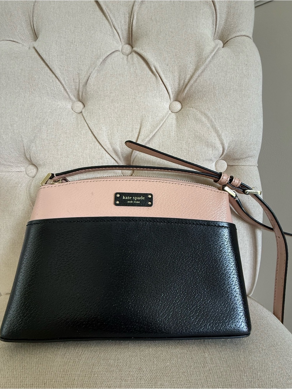 kate spade Two-Tone Pink & Black Crossbody Bag